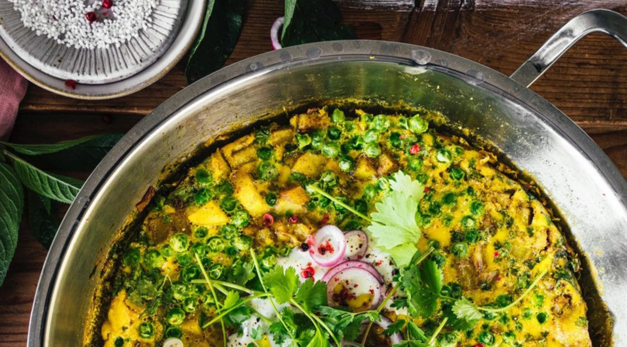 Indische Erbsen-Gewürz Frittata