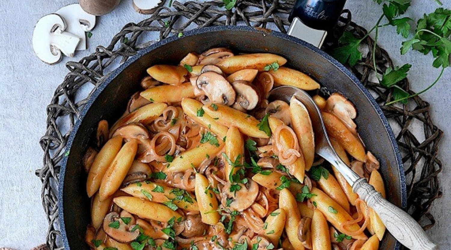 Pilzpfanne mit Schupfnudeln