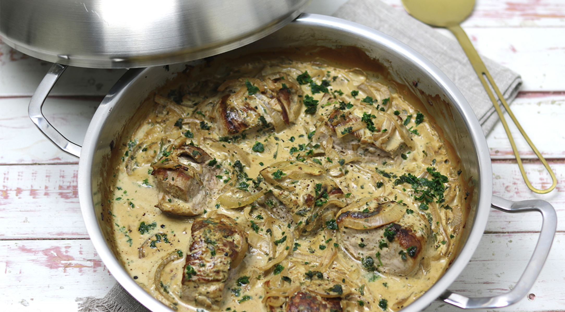 Schweinefilet in Frischkäsesauce