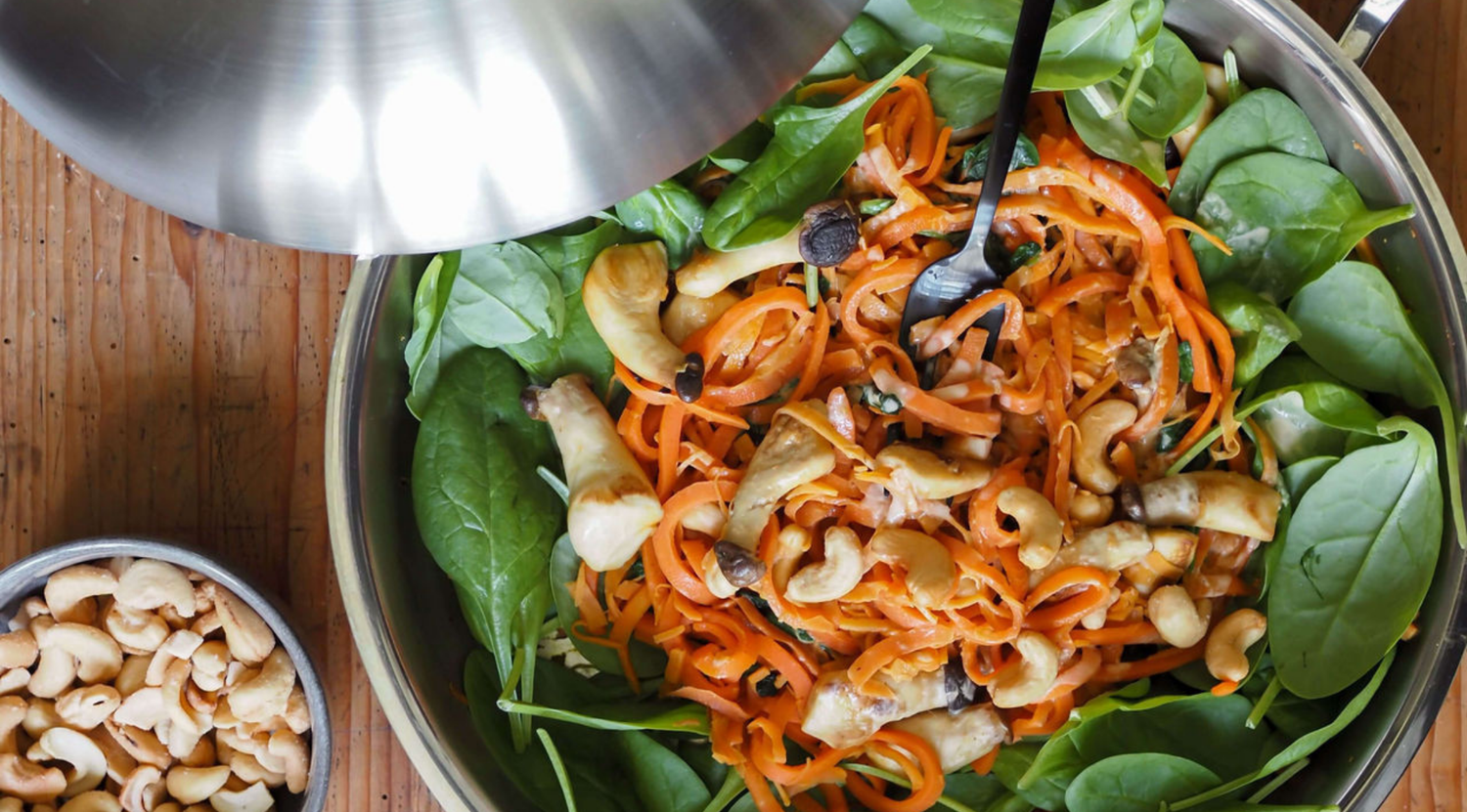 Süßkartoffel-Möhren-Pasta mit Cashewsoße