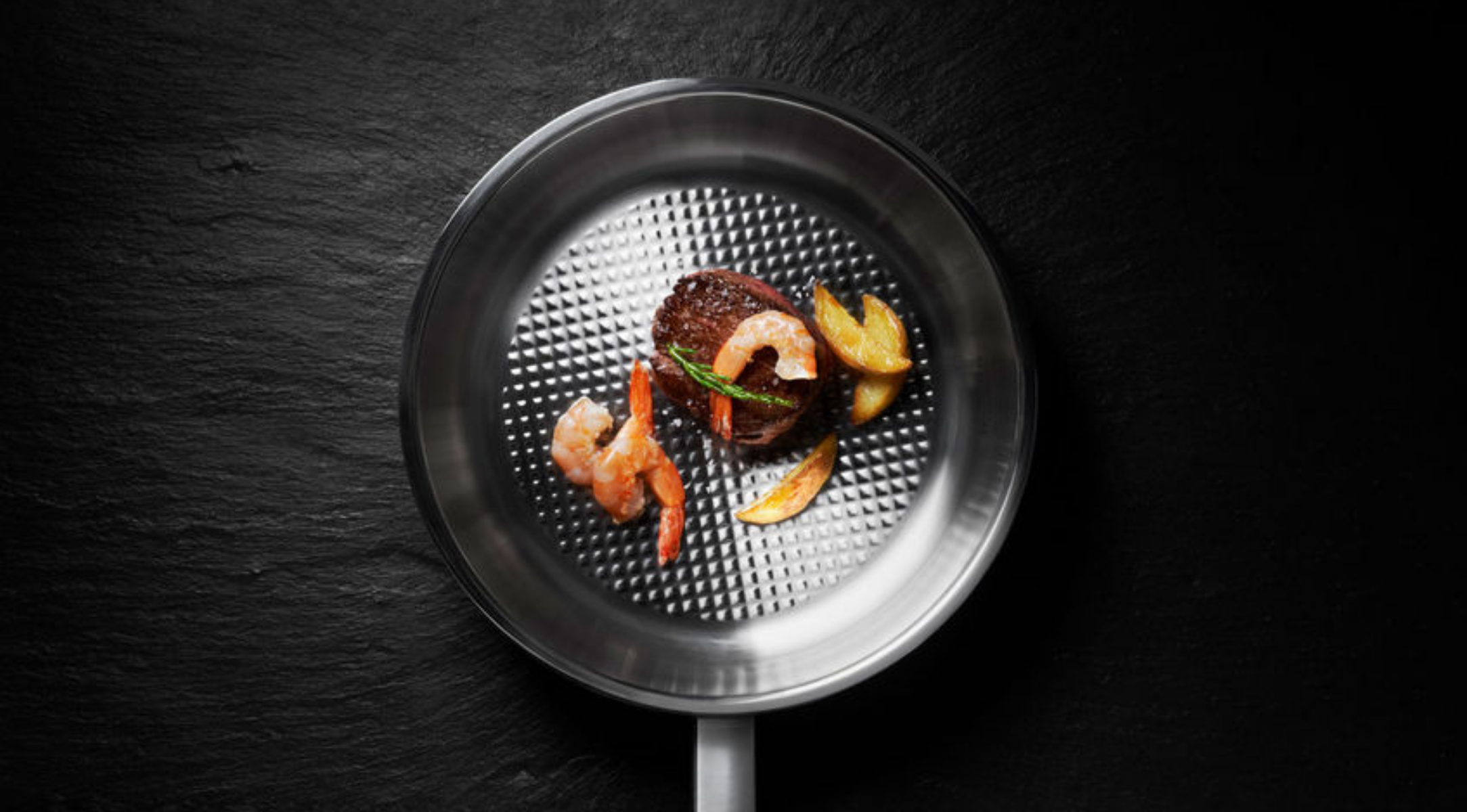 Surf and Turf mit knusprigen Kartoffel Wedges