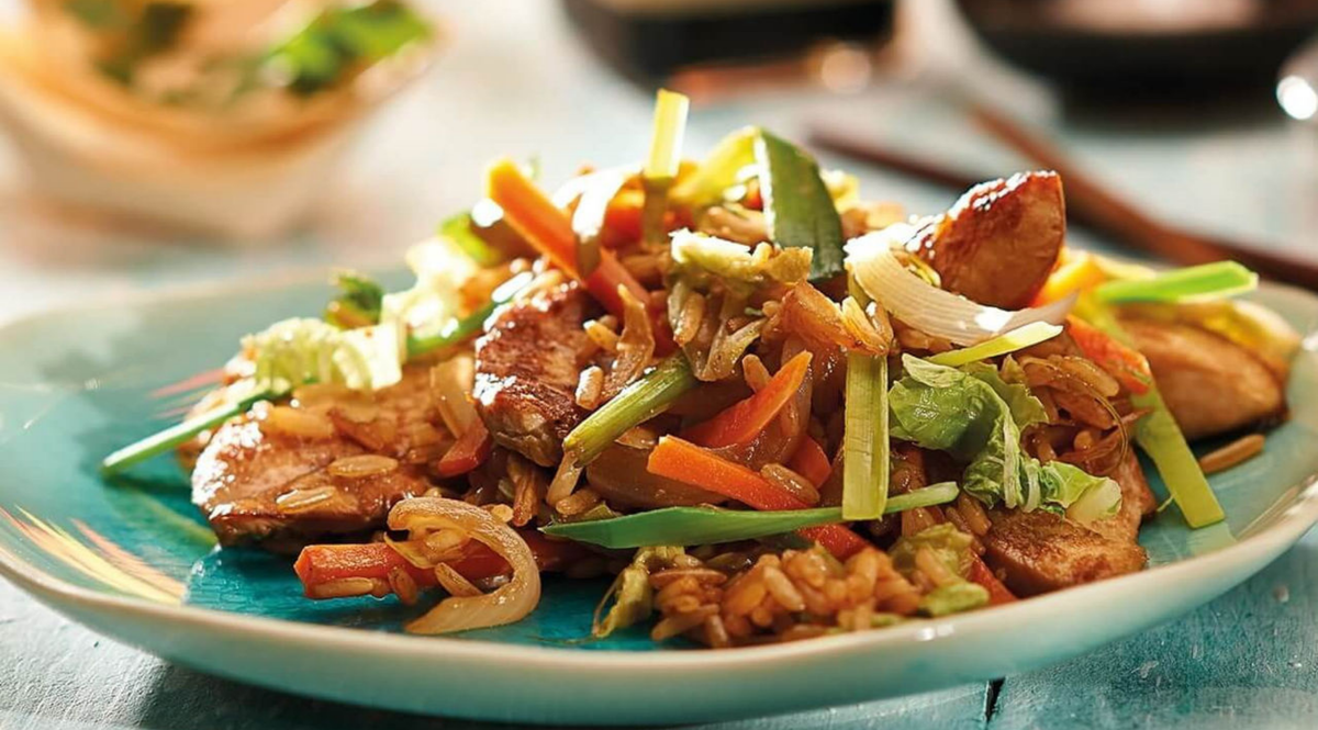 Frying Crispy Rice Recipe: Fried crispy rice with chicken breast | Fissler
