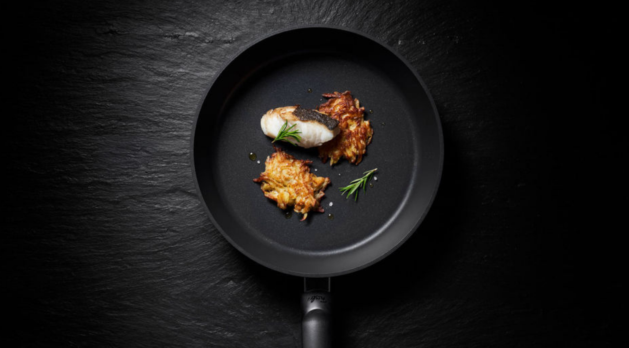 Recipe: Cod fillets with potato rösti & sage leaves | Fissler