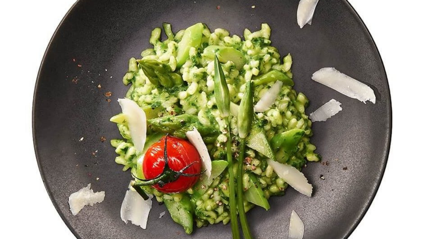 Schnell und einfach: Risotto mit grünem Spargel und Bärlauch - aus dem Schnellkochtopf