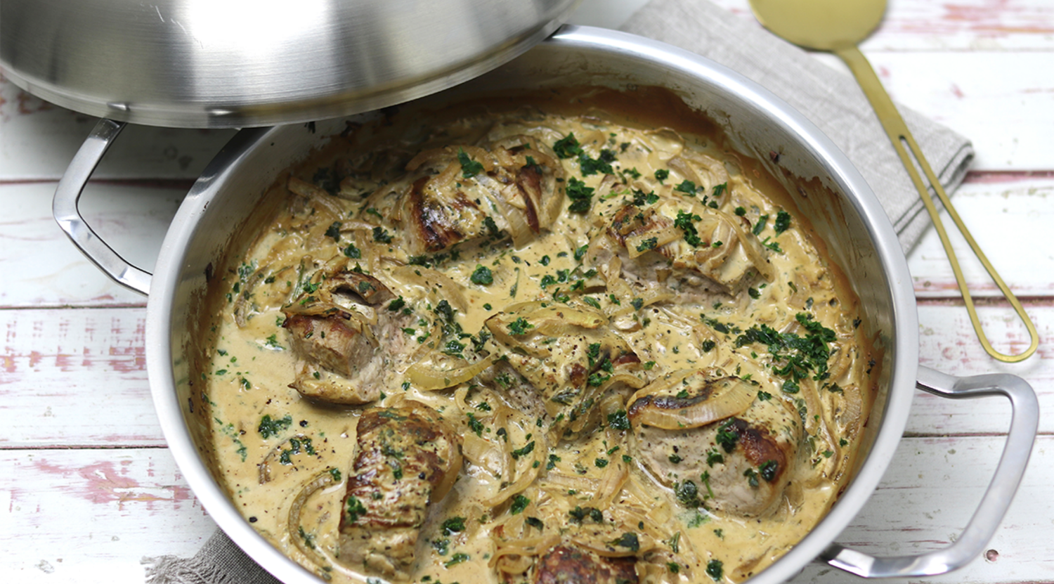 Schweinefilet in Frischkäsesauce