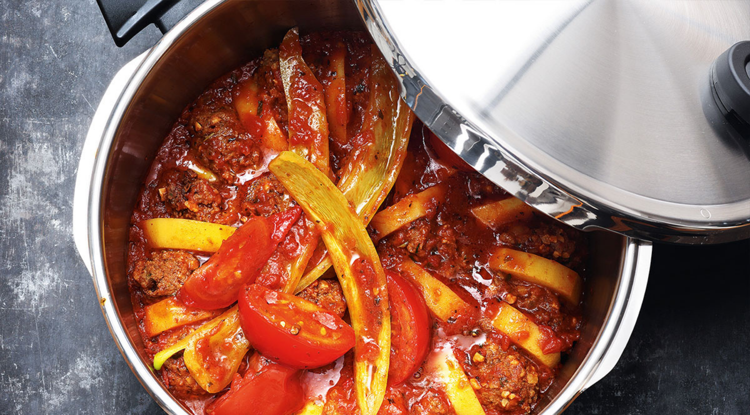 Türkischer Geflügeltopf aus dem Schnellkochtopf