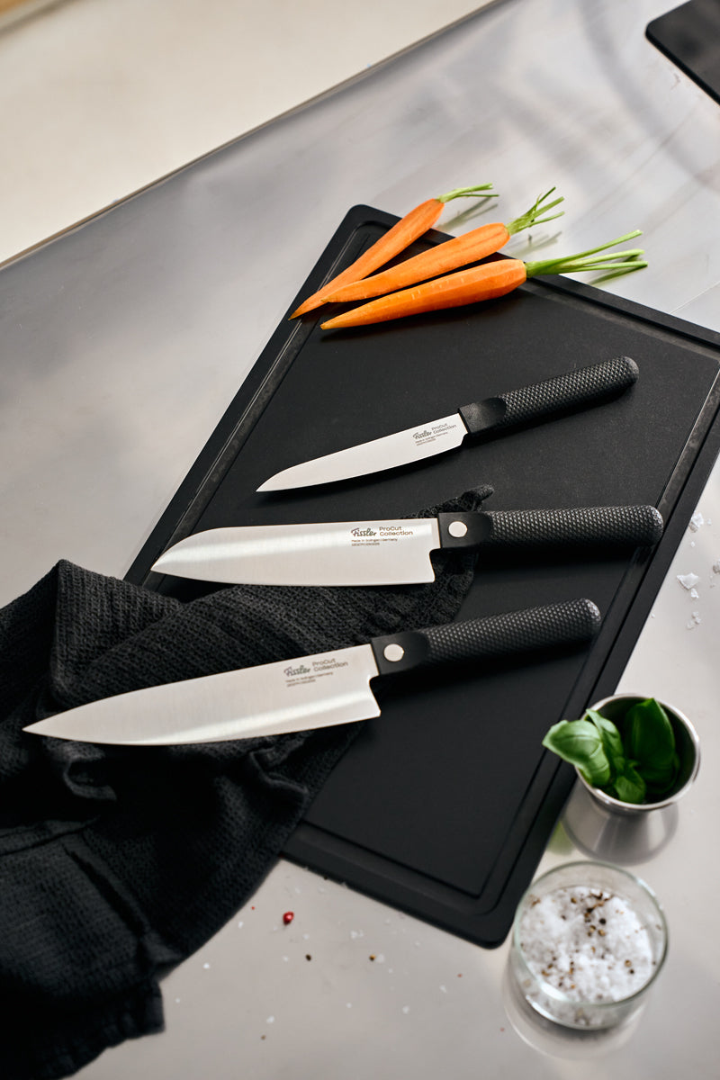 Fissler ProCut 3 piece Set with Utility knife, Santoku knife and