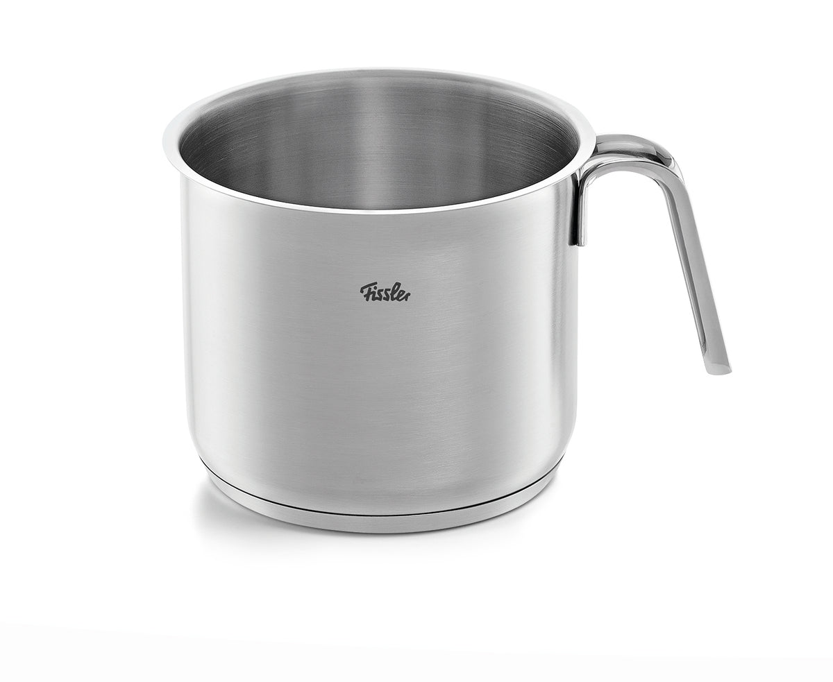 Fissler Sveto Milk Pot 14cm, 1.5L - Premium Stainless Steel, Ergonomic Handle, Logo Front; Modern, Precise Induction Milk Pot.