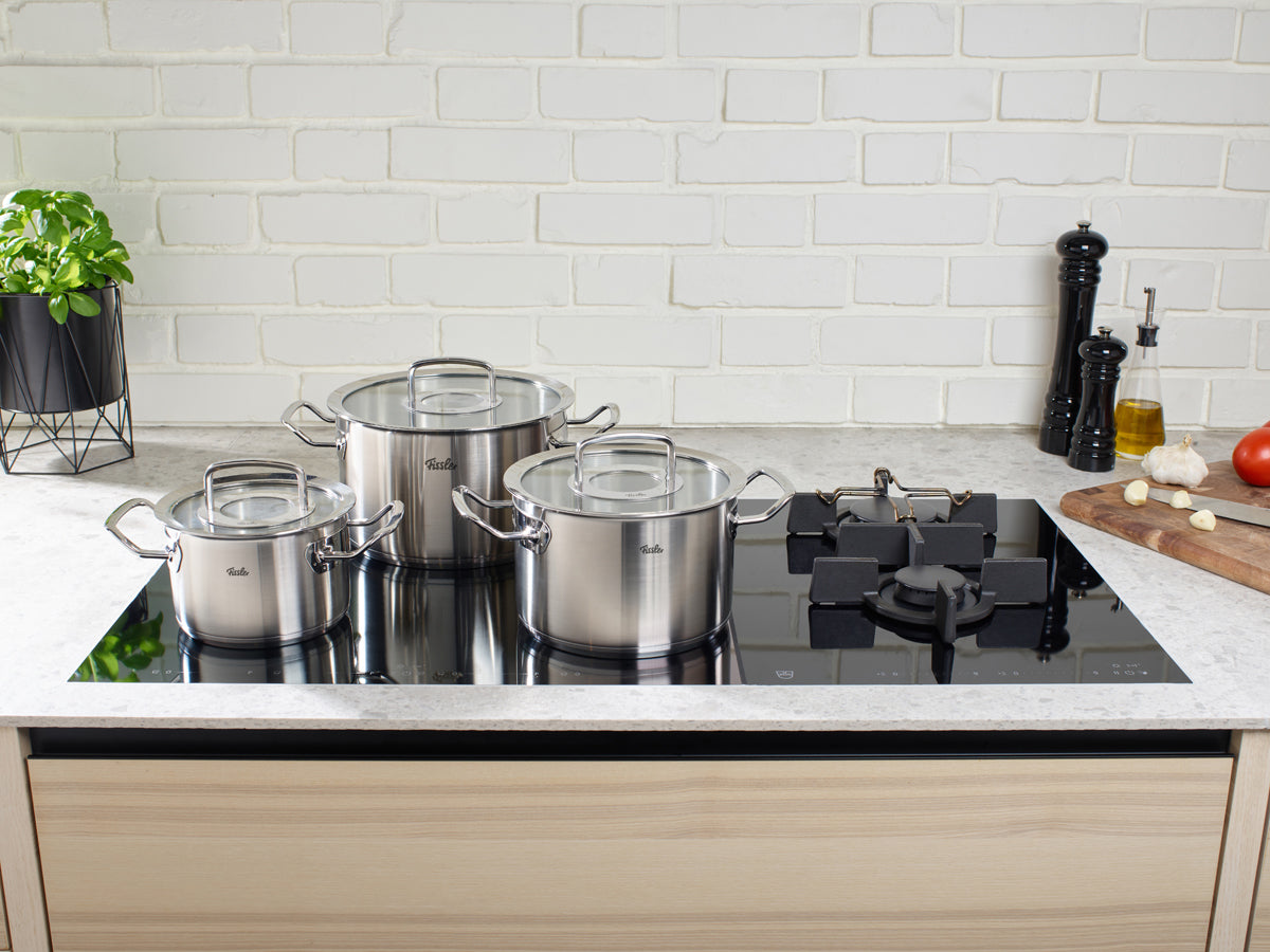 Original-Profi Collection® 5-Piece Pot Set with Glass Lids and Saucepan